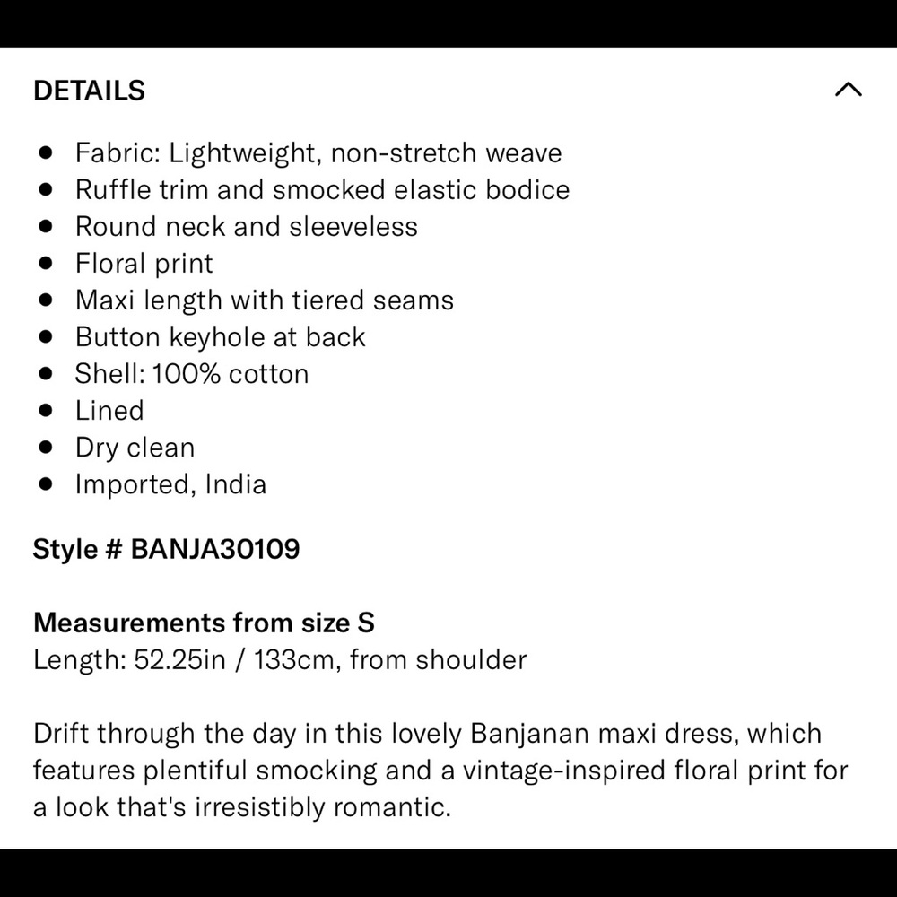 Banjanan Iris Dress is Anna’s wild garden small - Picture 6 of 12